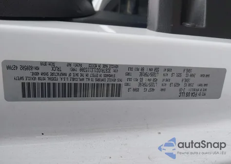 2020 Ram Promaster 2500 High Roof 159 Wb z USA, uszkodzony, nr VIN 3C6TRVDG1LE115300